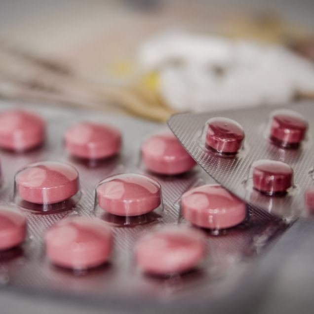A close view of tablets in a blister pack